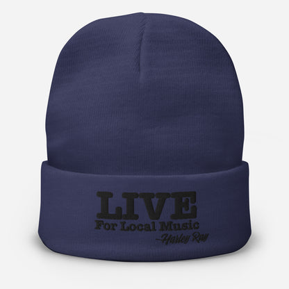 LIVE For Local Music Signature Beanie